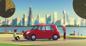 快乐出行 三维MG 动画